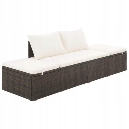 Sodo gultas, ruda, 195 x 60 cm, PE rotangas!