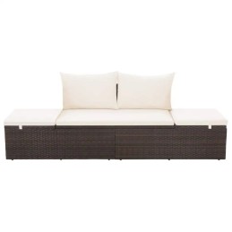 Sodo gultas, ruda, 195 x 60 cm, PE rotangas!