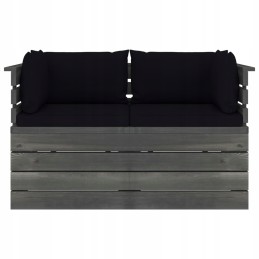 Lumarko dvivietė sodo sofa iš padėklų, su pagalvėmis