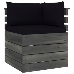 Lumarko dvivietė sodo sofa iš padėklų, su pagalvėmis