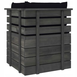 Lumarko dvivietė sodo sofa iš padėklų, su pagalvėmis