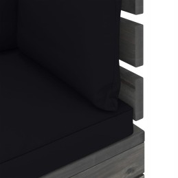 Lumarko dvivietė sodo sofa iš padėklų, su pagalvėmis