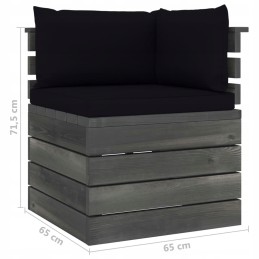 Lumarko dvivietė sodo sofa iš padėklų, su pagalvėmis