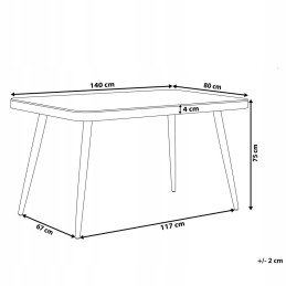 Metalinis sodo stalas 140 x 80 cm, lipari pilka!