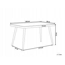Metalinis sodo stalas 140 x 80 cm, lipari pilka!
