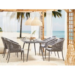 Metalinis sodo stalas 140 x 80 cm, lipari pilka!