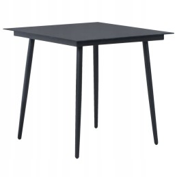Vidaxl 3 dalių PVC rotango sodo baldų komplektas, juodas