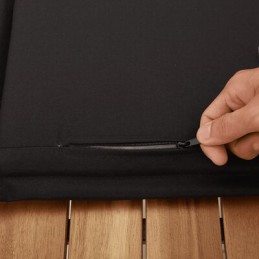 5 dalių sodo poilsio komplektas, pagalvėlės, juodas PE rotangas