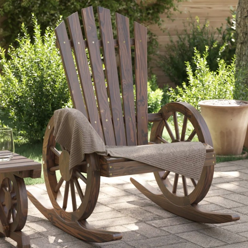 Vidaxl adirondack supamosios kėdės, 2 vnt, eglės masyvo