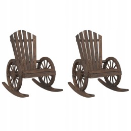 Vidaxl adirondack supamosios kėdės, 2 vnt, eglės masyvo