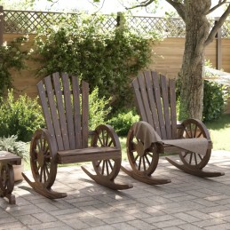 Vidaxl adirondack supamosios kėdės, 2 vnt, eglės masyvo