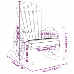 Vidaxl adirondack supamosios kėdės, 2 vnt, eglės masyvo
