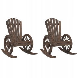 Vidaxl adirondack supamosios kėdės, 2 vnt, eglės masyvo