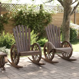 Vidaxl adirondack supamosios kėdės, 2 vnt, eglės masyvo