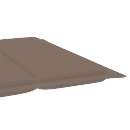 Sodo gultas su pagalvėle ir stalu, akacijos mediena, 184x55x64 cm, taupe