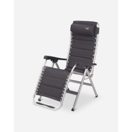 Tamsiai pilkas šezlongas al/232 deluxe crespo sodui, kempingui, kemperiui