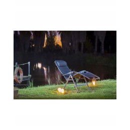 Tamsiai pilkas šezlongas al/232 deluxe crespo sodui, kempingui, kemperiui