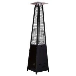 Dujinis skėtis, spindulinis sodo šildytuvas, 14 kW, juodas