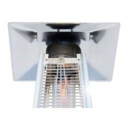 Dujinis skėtis, spindulinis sodo šildytuvas, 14 kW, juodas
