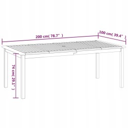 Sodo stalas medinis stalas terasos sodo balkono baldams 200x100x74 cm