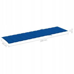 Tikmedžio sodo gultas su pagalve 195x59,5 cm, kobalto mėlyna
