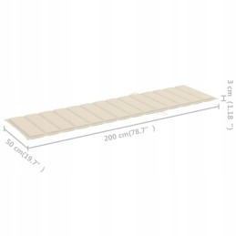Tikmedžio sodo gultas su pagalvėle 195x59,5 cm, kreminės spalvos