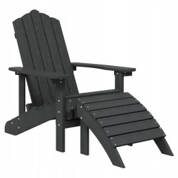 Adirondack sodo kėdės su atrama kojoms, 2 vnt, h