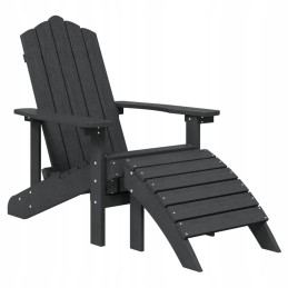 Adirondack sodo kėdės su atrama kojoms, 2 vnt, h