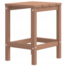 Vidaxl adirondack kėdės su atrama kojoms ir stalu, hdpe, ruda