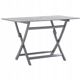 Pilkos spalvos sodo baldų komplektas 120x70x75 cm - 4 kėdės