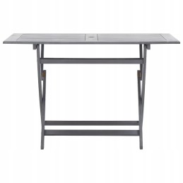 Pilkos spalvos sodo baldų komplektas 120x70x75 cm - 4 kėdės
