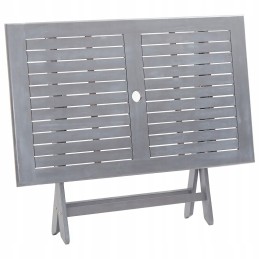 Pilkos spalvos sodo baldų komplektas 120x70x75 cm - 4 kėdės