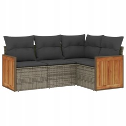 Pilko rotango sodo baldų komplektas 62x62x69cm