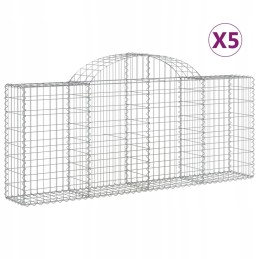 Gabionų krepšeliai 5 vnt 200x30x80/100cm cinkuoti