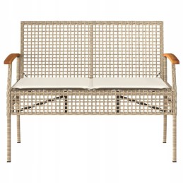 4 dalių sodo sofos komplektas, pagalvėlės, PE rotangas, lumarko beige