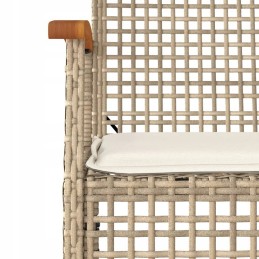 4 dalių sodo sofos komplektas, pagalvėlės, PE rotangas, lumarko beige