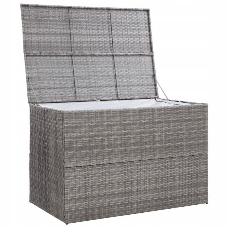 Vidaxl sodo dėžė, pilka, 150 x 100 x 100 cm, PE rotangas