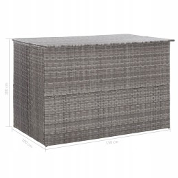 Vidaxl sodo dėžė, pilka, 150 x 100 x 100 cm, PE rotangas