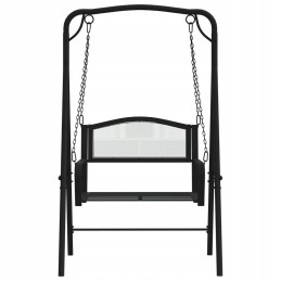 Vidaxl sodo sūpynės, 124 cm, juodos, plieninės