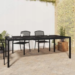 Sodo stalas, antracitas, 200x100x72 cm, plieninis