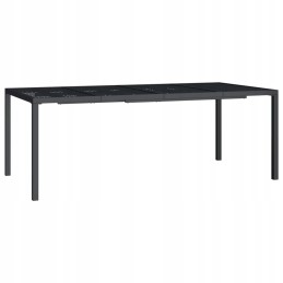 Sodo stalas, antracitas, 200x100x72 cm, plieninis