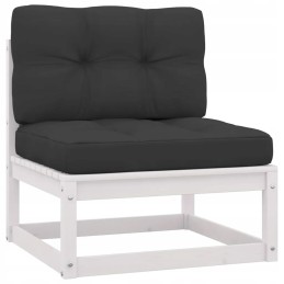 Vidaxl 4-vietė sodo sofa su pagalvėlėmis, pušies masyvo