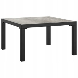 PE rotango sodo sofos komplektas - juodas, 55x55x31cm