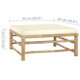 6 dalių bambuko poilsio komplektas, kreminė