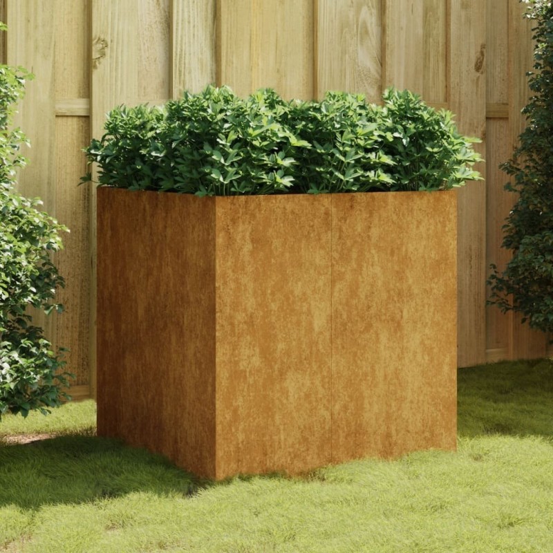 Vazonas, 80x80x80 cm, Corten plieno