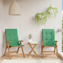 Vidaxl sulankstomos sodo kėdės su pagalvėlėmis, 2 vnt, tikmedžio