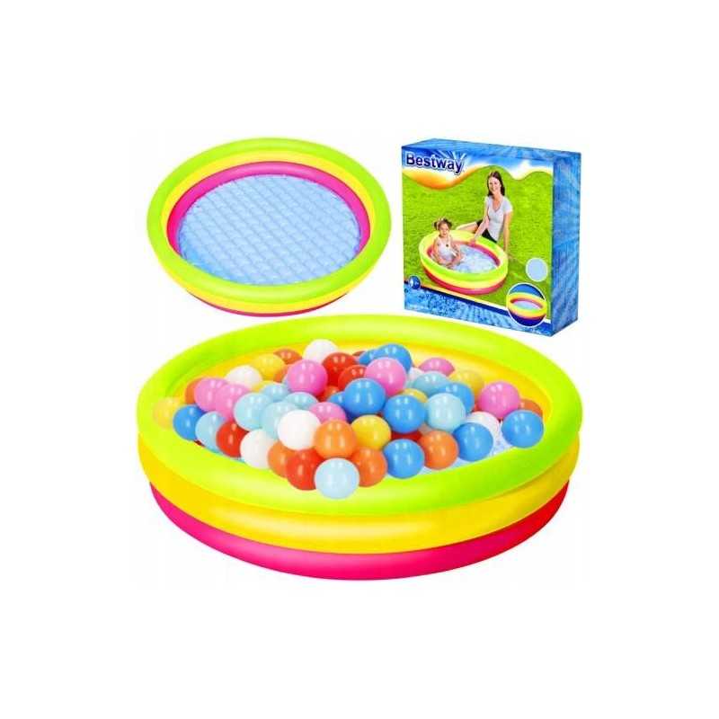 Baseinas vaikams, mažyliams, pripučiami kamuoliai, 100 kamuoliukų