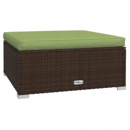 PE rotango sodo sofos komplektas, 4 vnt. ruda/žalia 70x70x60,5 cm