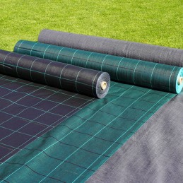 Stipri žalia agrotekstilė nuo piktžolių, lenkiška, 210 cm x 1 metras, 100 g/m² smeigtukai