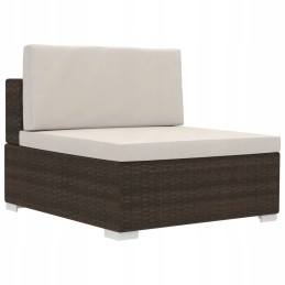Poilsio komplektas iš rotango 2+2+6+4 ruda/kreminė 280x70x54 cm